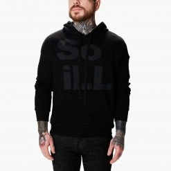 Black Wolf So ILL Stacked Logo Hoodie