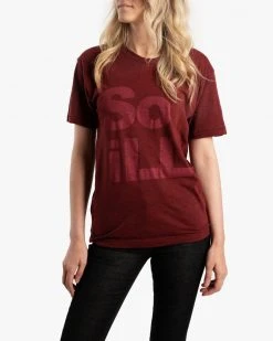 Maroon Heather - So ILL Stacked Logo Tee